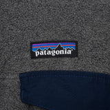 Vintage Patagonia Harvard Dark Grey Snap T Pullover Fleece Jacket 1990S Size 2XL