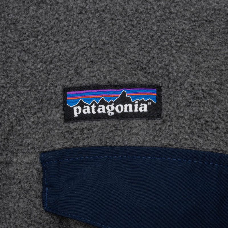 Vintage Patagonia Harvard Dark Grey Snap T Pullover Fleece Jacket 1990S Size 2XL