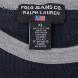 Vintage Ralph Lauren Polo Jeans Co Navy Blue Tee Shirt 1990S Size XL Made In USA