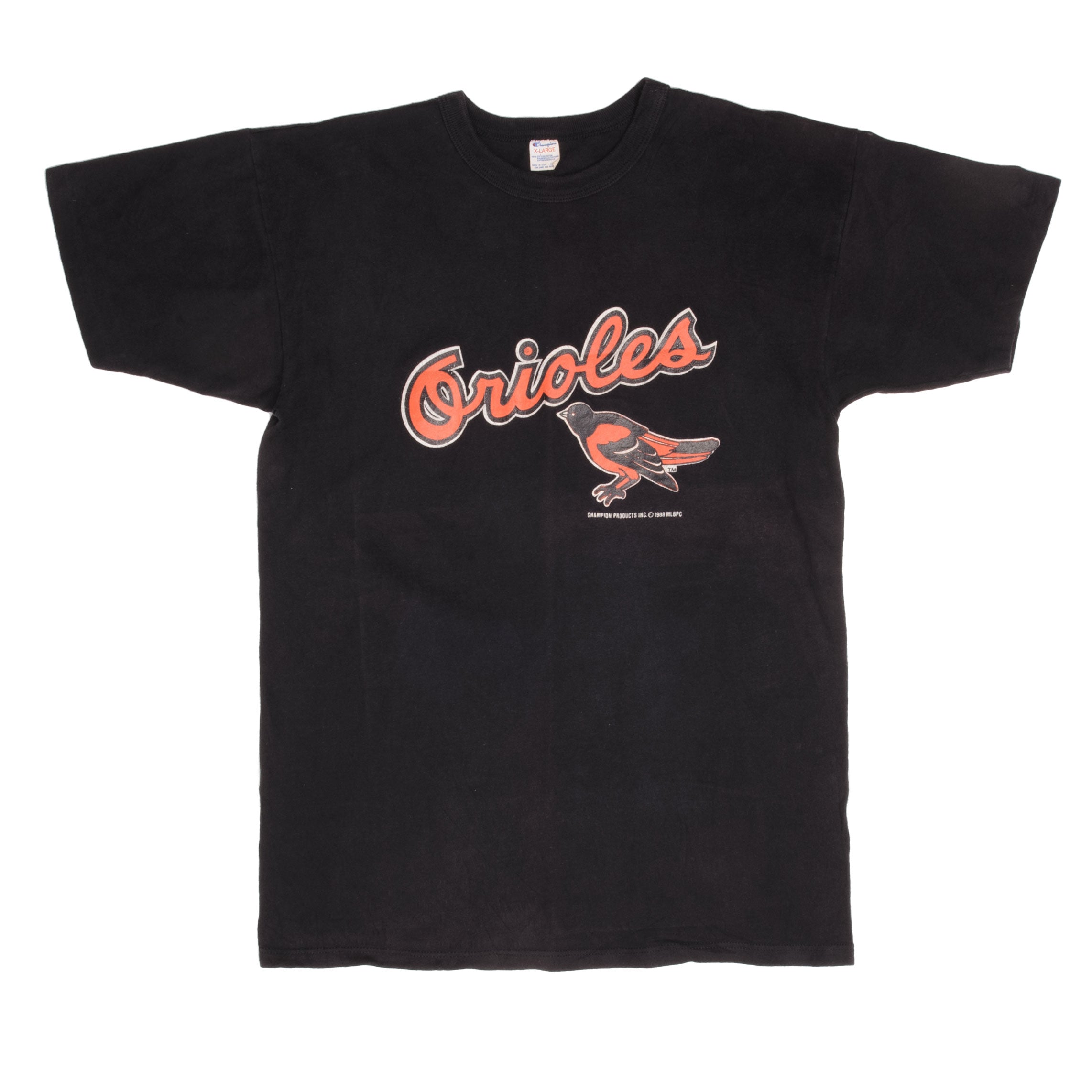 Vintage Champion MLB Baltimore Orioles Tee Shirt 1988 Large Made USA