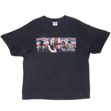 Vintage Def Leppard Union Jack 2002 Black Tee Shirt Size XL