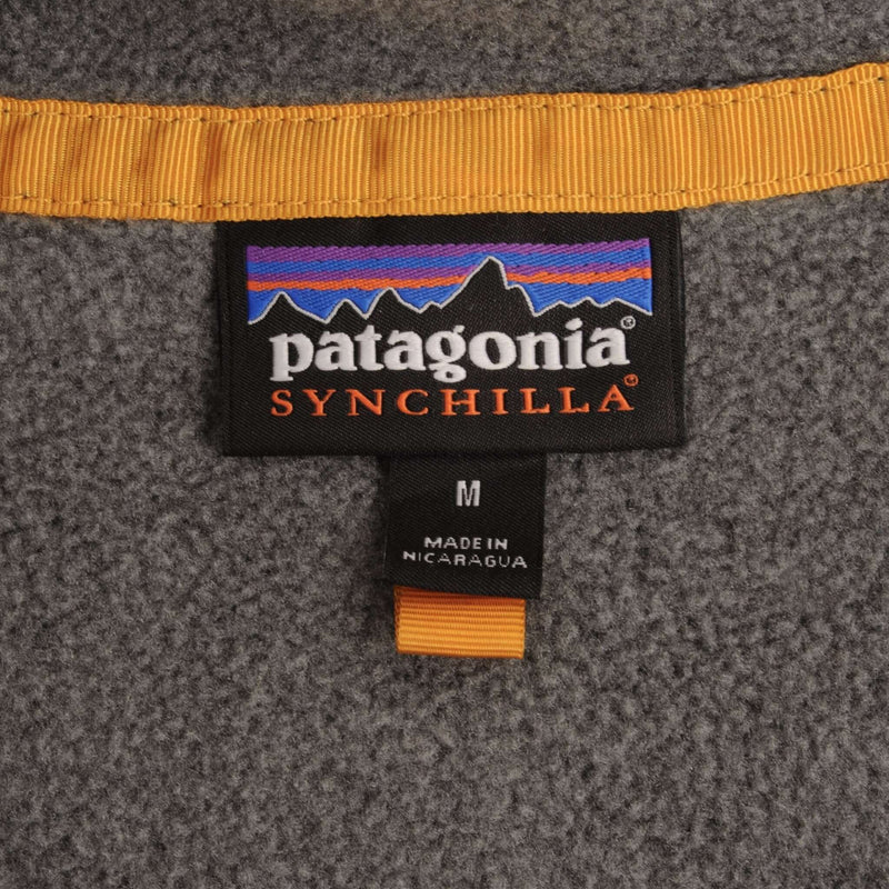 Vintage Patagonia 2000S Synchilla Snap T Grey Fleece Pullover Size Medium