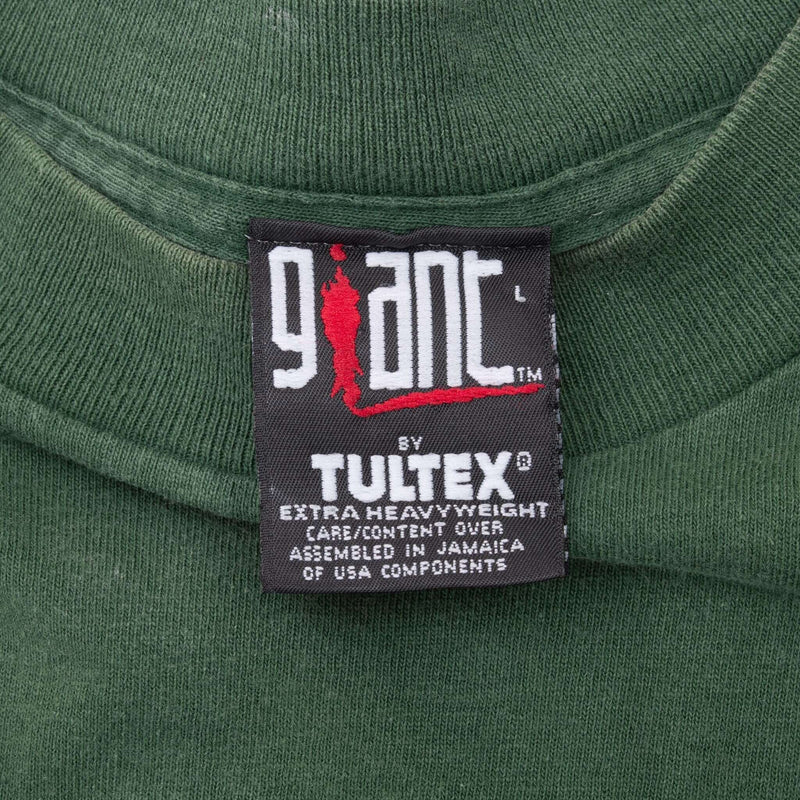 Vintage Bush 1995 Green Tee Shirt Size Large Giant Label