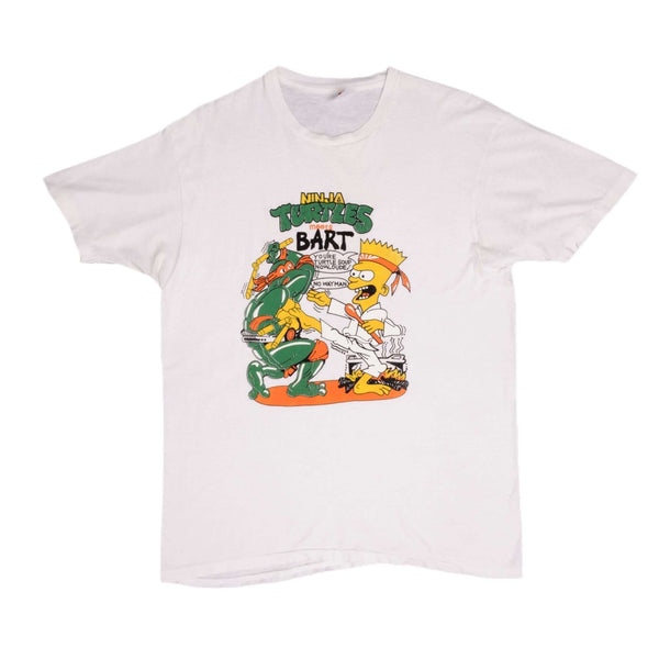 CAMISETA VINTAGE DE BART SIMPSON X NINJA TURTLES, AÑOS 90, TALLA GRANDE, FABRICADA EN EE. UU.