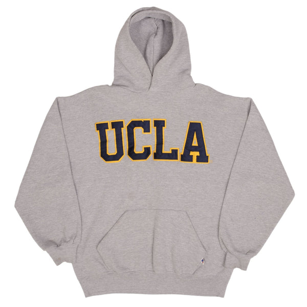 Vintage Ucla Russell Grey Hoodie Sweatshirt 1990S Size XL Made In USA