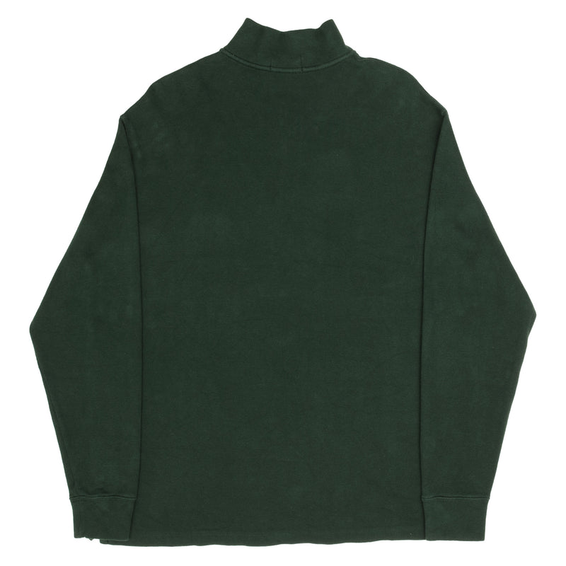 POLO RALPH LAUREN SUÉTER VERDE PINO CON CREMALLERA DE 1/4, TALLA GRANDE, ALTA