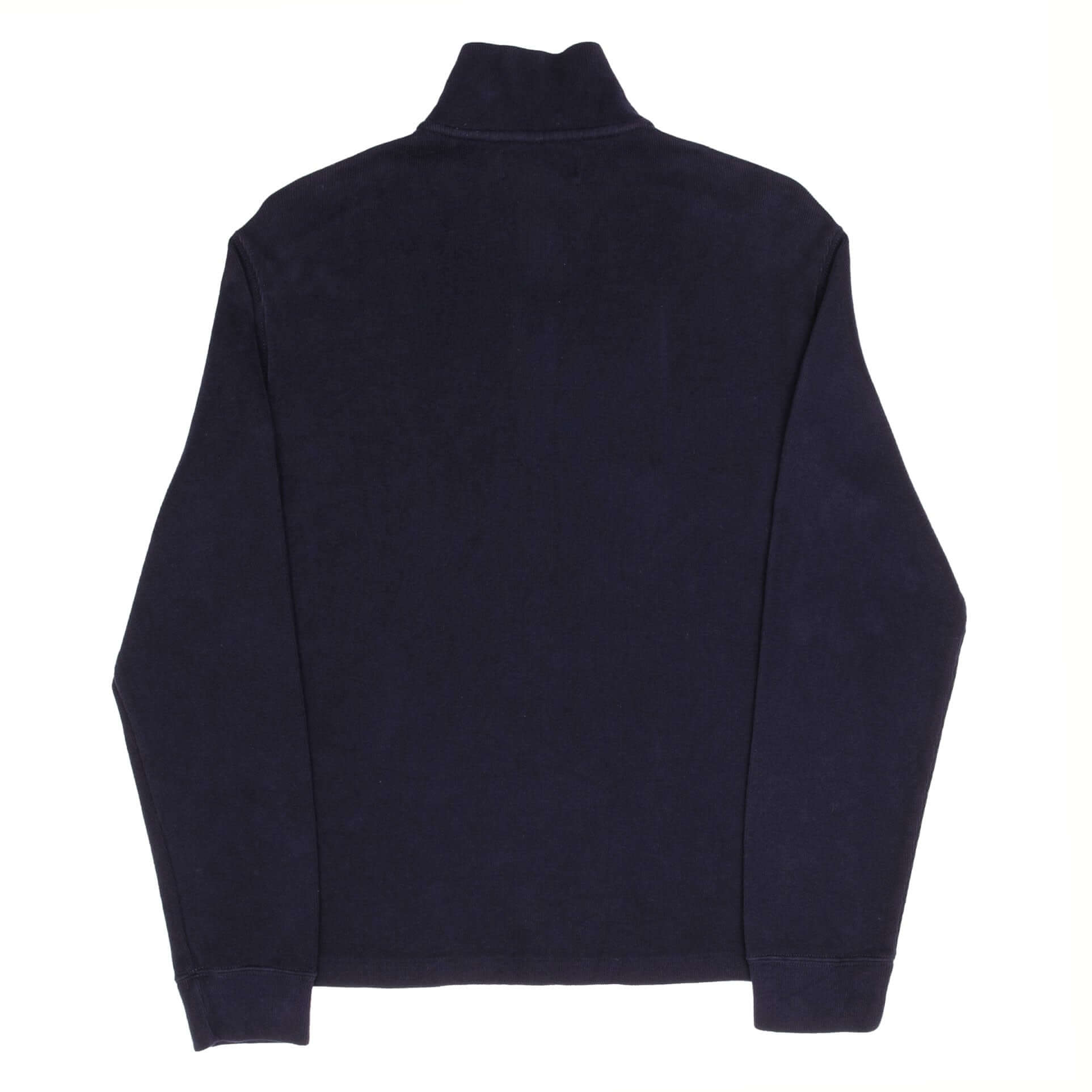 Vintage Polo By Ralph Lauren Mens Sweater Navy Blue 1/4 zip discount Y2K 90s Normcore LT