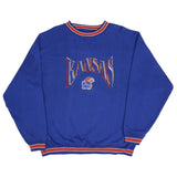 Vintage Ncaa University Of Kansas Jayhawks Embroidered Sweatshirt 1990S Size XL