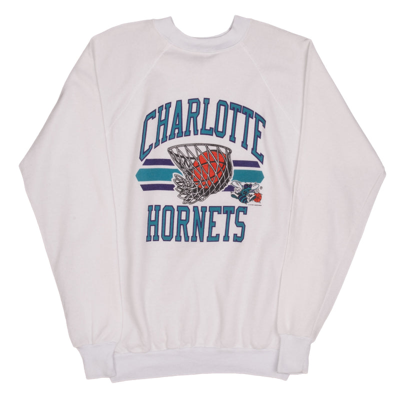 Vintage NBA Charlotte Hornets Sweatshirt 1990S Size Large Made In USA