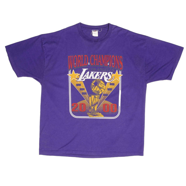 Vintage NBA Los Angeles Lakers World Champions 2000 Tee Shirt Size 2XL