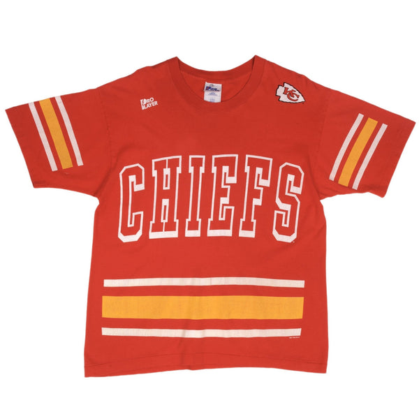 Vintage NFL Kansas City Chiefs Champions 1996 Tee Shirt Size Large Made In USA With Single Stitch Sleeves