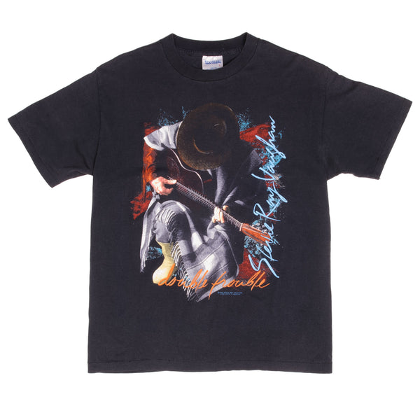 CAMISETA VINTAGE DE LA GIRA DE STEVIE RAY VAUGHAN DE 1989, TALLA MEDIANA, FABRICADA EN EE. UU.