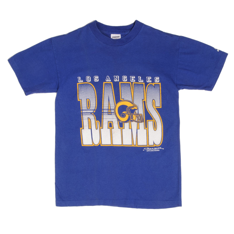 NFL Los Angeles Rams Big Logo Single Stitch T-Shirt USA Made (S)
