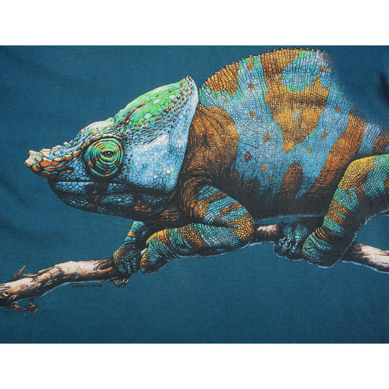 VINTAGE ZOO ATLANTA CHAMELEON TEE SHIRT SIZE LARGE MADE IN USA