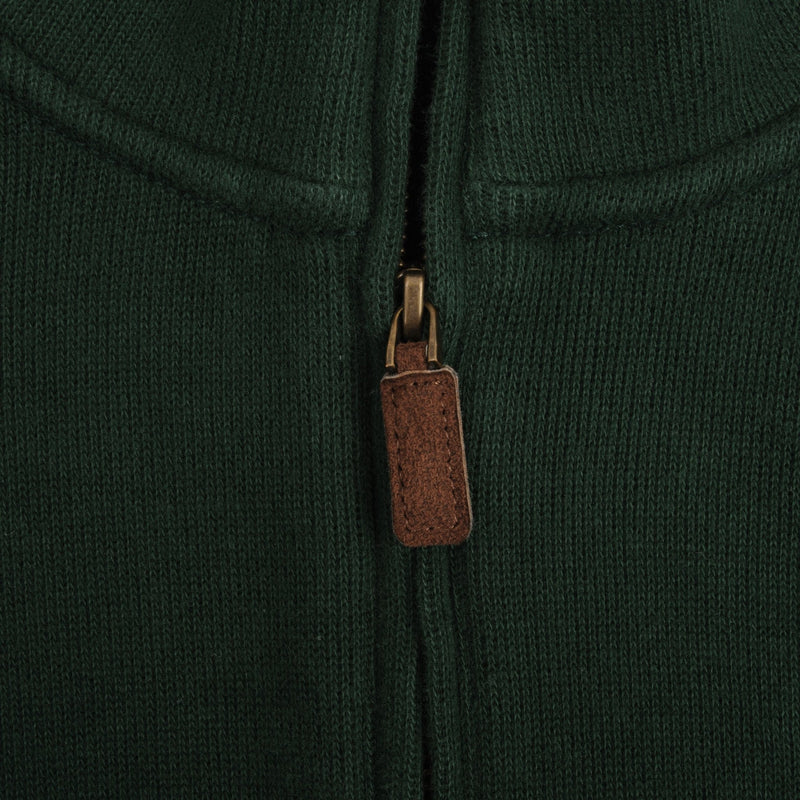 POLO RALPH LAUREN SUÉTER VERDE PINO CON CREMALLERA DE 1/4, TALLA GRANDE, ALTA