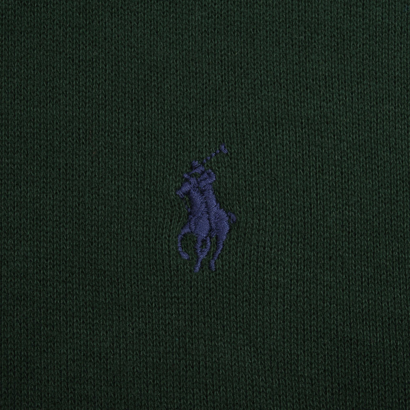 POLO RALPH LAUREN SUÉTER VERDE PINO CON CREMALLERA DE 1/4, TALLA GRANDE, ALTA