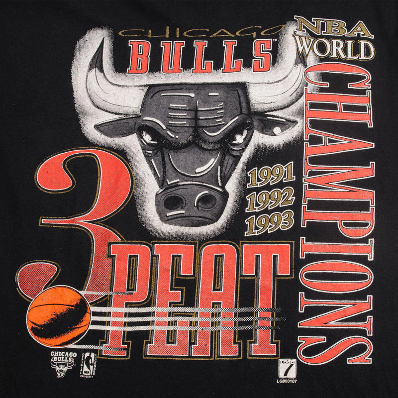 CAMISETA VINTAGE DE LA NBA CHICAGO BULLS CAMPEONES DEL MUNDO 1993 TALLA GRANDE FABRICADA EN EE. UU.