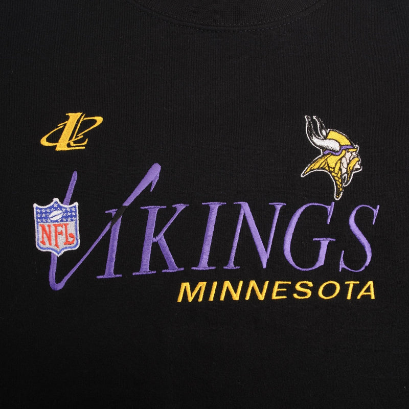 Vintage Nfl Minnesota Vikings Embroidered Sweatshirt 1990S Size Large Made In USA