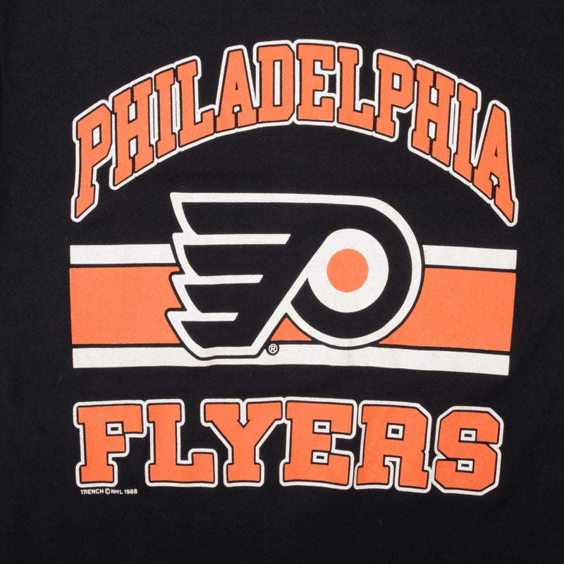 Vintage NHL Philadelphia Flyers 1988 Tee Shirt Size Small Made in USA with single stitch sleeves.