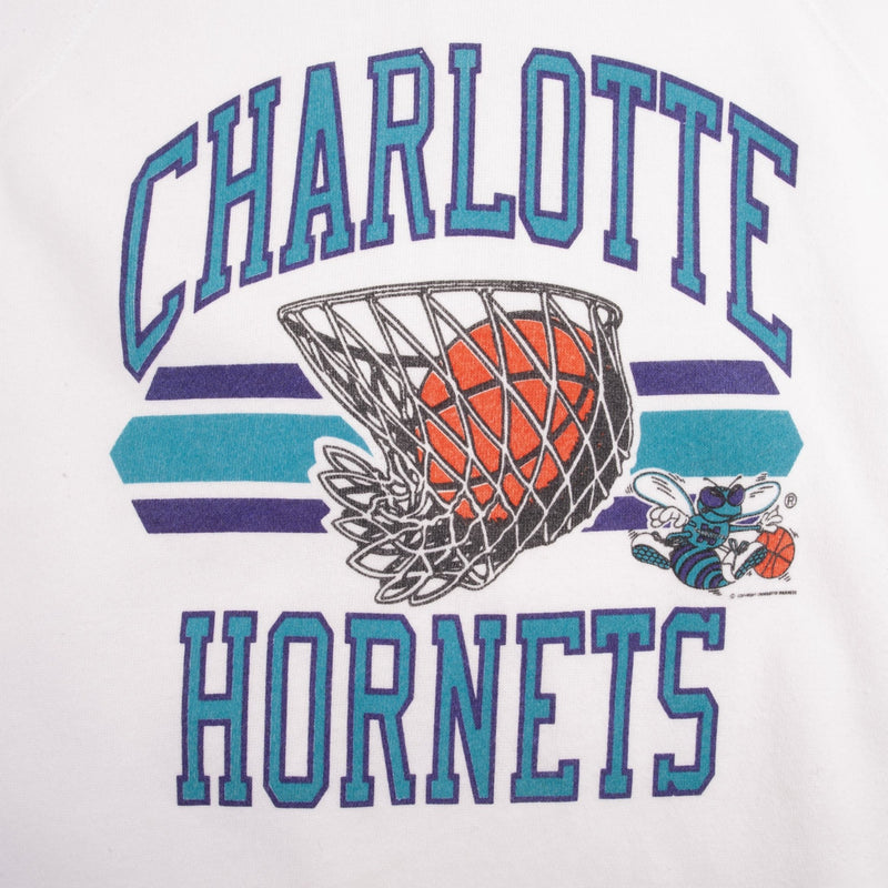 Vintage NBA Charlotte Hornets Sweatshirt 1990S Size Large Made In USA