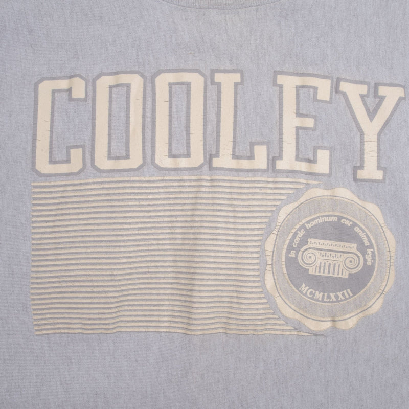 Vintage Champion Reverse Weave Cooley Law School West Michigan University Sweatshirt 1980S XL Made In USA