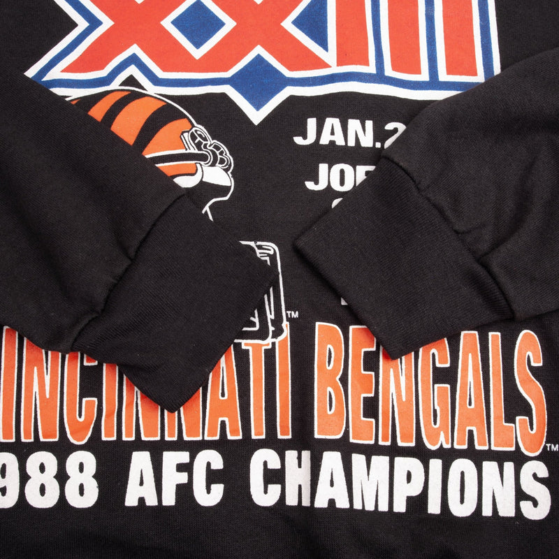 Vintage NFL XXII Super Bowl Cincinnati Bengals Sweatshirt 1989 Size XL Made In USA