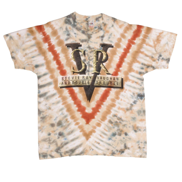 CAMISETA VINTAGE TIE DYE DE LA GIRA DE STEVIE RAY VAUGHAN DE 1989, TALLA XL, FABRICADA EN EE. UU.