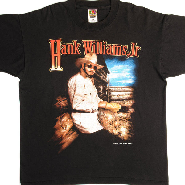 CAMISETA VINTAGE DE LA GIRA DE HANK WILLIANS JR. 1996, TALLA XL