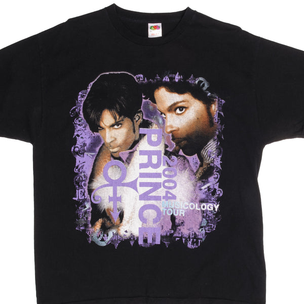 Prince プリンス MUSICOLOGY TOUR Vintage T-shirt 半袖Ｔシャツ 2004年 ツアー ホワイト コットン 美品  55368