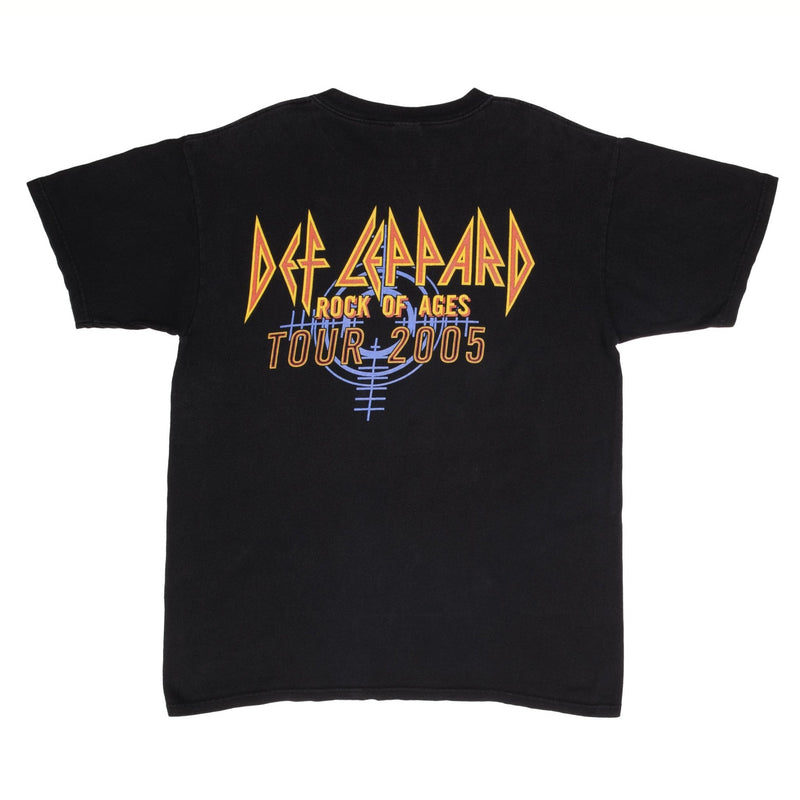 Vintage Def Leppard Rock Of Ages Tour 2005 Tee Shirt Size Large