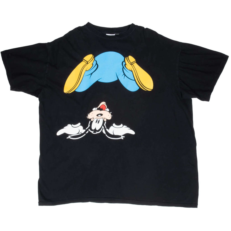 Vintage Disneyland Goofy 1990S Black Tee Shirt Size 3XL