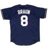 Vintage Mlb Milwaukee Brewers Ryan Braun #8 Majestic Jersey 2000S Size Large Made In Usa