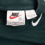 Vintage Green Nike Long Sleeve Turtle Neck 1990s Heavy Weight Tee Shirt Size Large Made In USA