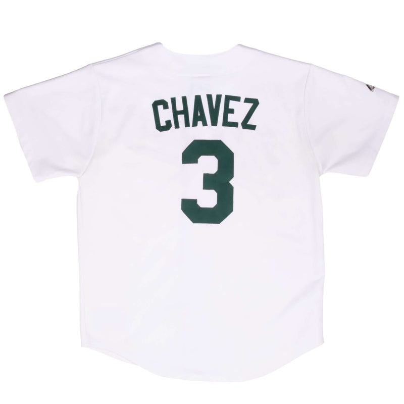 Vintage Mlb Oakland Athletics Eric Chavez #2 Majestic Jersey 2000S Size Large