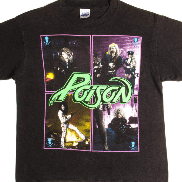 VINTAGE POISON TOUR TEE SHIRT 1988 SIZE LARGE MADE IN USA