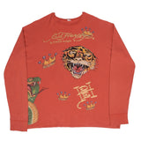 Vintage Ed Hardy By Christian Audigier Long Sleeve Tee Shirt 2000S Size 3XL