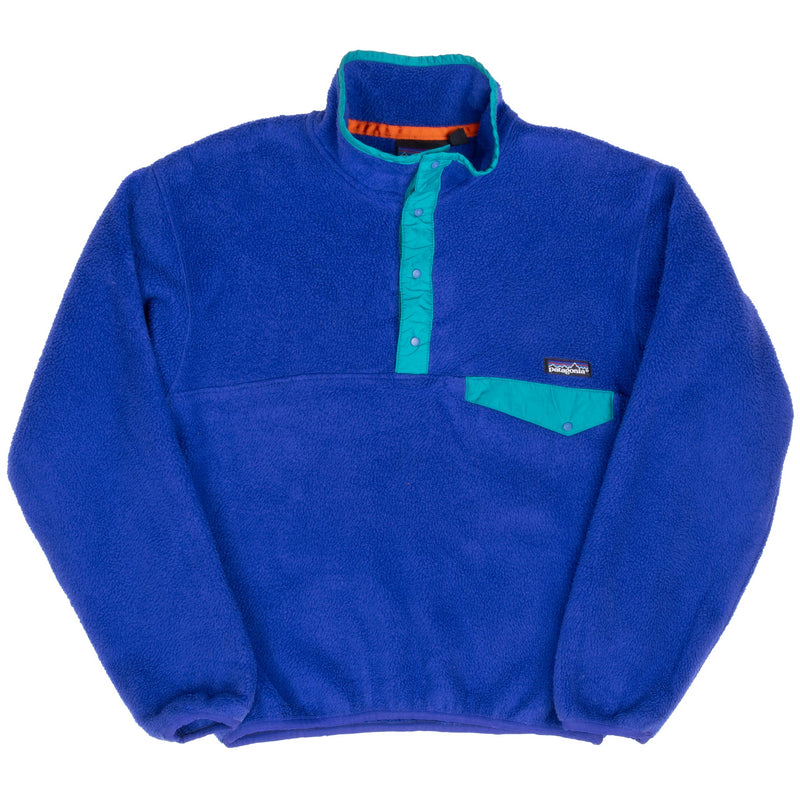 Vintage Patagonia Blue Snap T Fleece Pullover Jacket 1990S Size Small