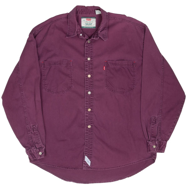 Vintage Levis Pocket Purple Denim Shirt 1990S Size XL