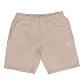 Vintage Nike Classic Swoosh Custom Made In The USA Beige Mid Length Shorts Available in Size Small, Medium, Large and XL. Up-cycled from Nike Joggers and Dye to a Pastel Beige color