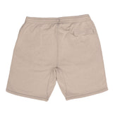 Vintage Nike Classic Swoosh Custom Made In The USA Beige Mid Length Shorts Available in Size Small, Medium, Large and XL. Up-cycled from Nike Joggers and Dye to a Pastel Beige color