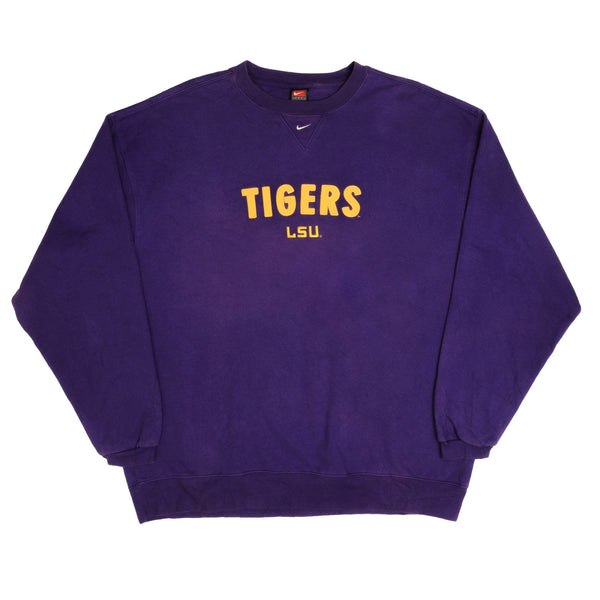 SUDADERA VINTAGE NIKE LSU TIGERS 1990S PÚRPURA TALLA XL