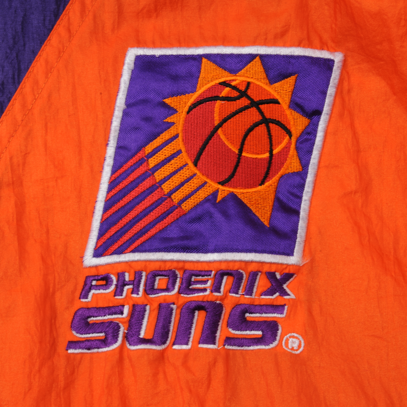 Vintage Phoenix Suns Pro Player Full Zip Puffer Jacket Size XL