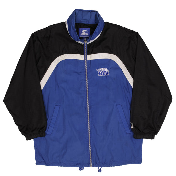 Vintage Nike BYU Brigham Young University Windbreaker Jacket 1990S Size XL Made In USA