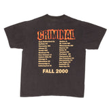 Bootleg Rap Tee Shirt Eminem Criminal Tour 2000 Size XL Single Stitch