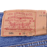 VINTAGE LEVIS 501 JEANS INDIGO 1990'S SIZE W36 L31 MADE IN USA