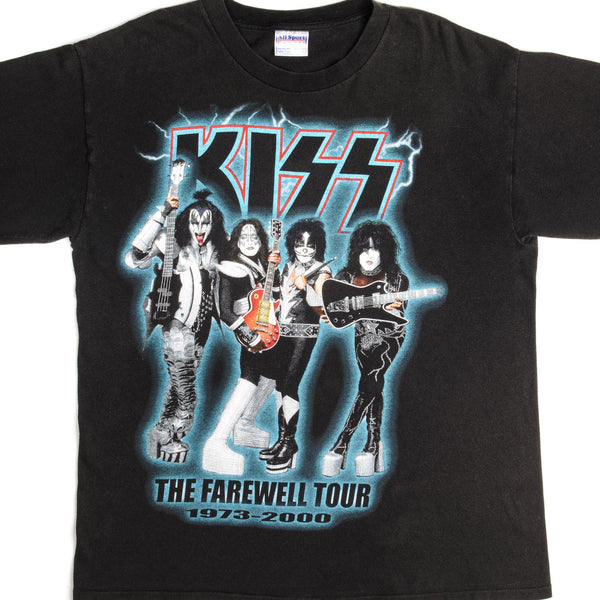 復古 KISS THE FAREWELL T 卹 2000 大尺碼