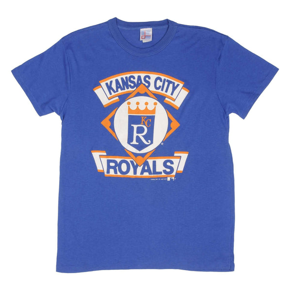 Vintage MLB Kansas City Royals 1989 Tee Shirt Size Medium Made In USA With Single Stitch Sleeves