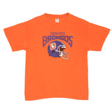 Vintage NFL Denver Broncos Tee Shirt Early 1990S Size Medium Made In USA With Single Stitch Sleeves