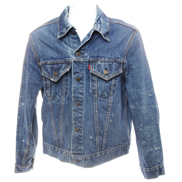 CHAQUETA VINTAGE LEVIS TIPO 3 2 BOLSILLOS COSTURA SIMPLE TALLA 42 FABRICADA EN EE. UU.