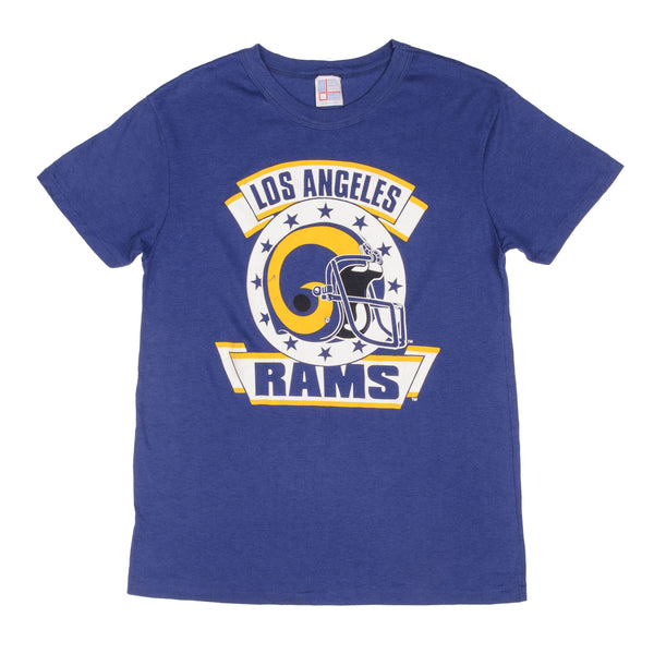 Vintage NFL Los Angeles Rams Tee Shirt Size Medium Made In USA With Single Stitch Sleeves Early 1990S